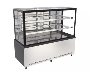 Balcão Vitrine Refrigerada Venâncio INOX 1,5M Prime Ar Forçado 220v