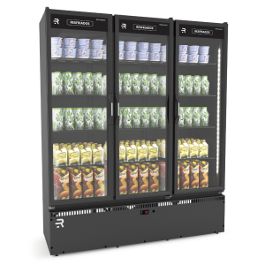 Balcão Expositor Auto serviço 3 Portas Resfriados Full Black Refrimate 220v