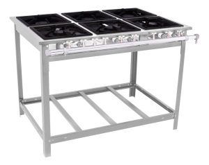 Fogão Extra Inox 6 Queimadores 3 Bocas Duplas  Venâncio