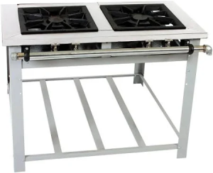 Fogão Maxi Inox 2 Queimadores 2 Bocas Duplas  Venâncio