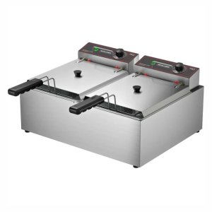 Fritadeira Elétrica Dupla 10L Óleo Metalcubas 220v